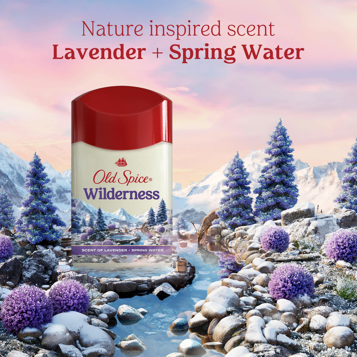 Old Spice on bathroom counter showing everyday routine ease and freshness benefit