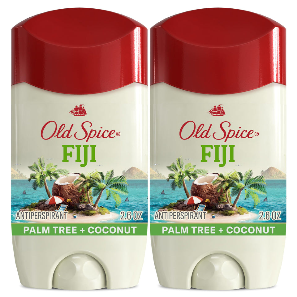 Old Spice Fiji front packaging showing label and scent benefits