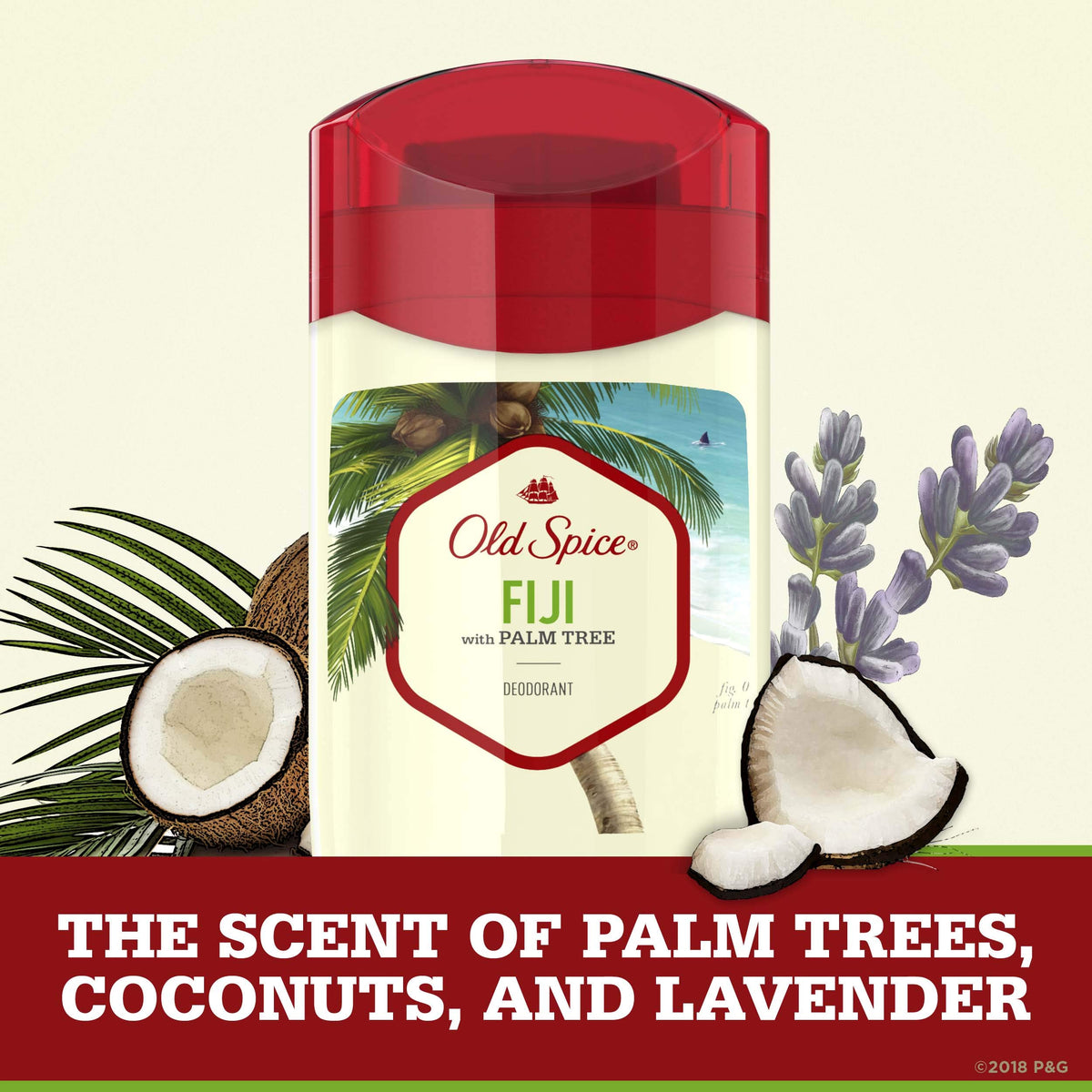 Old Spice product being applied underarm demonstrating quick-dry odor control