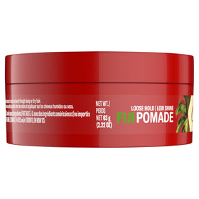 Old Spice Fiji pomade before and after comparison illustrating fuller looking, controlled hair benefit