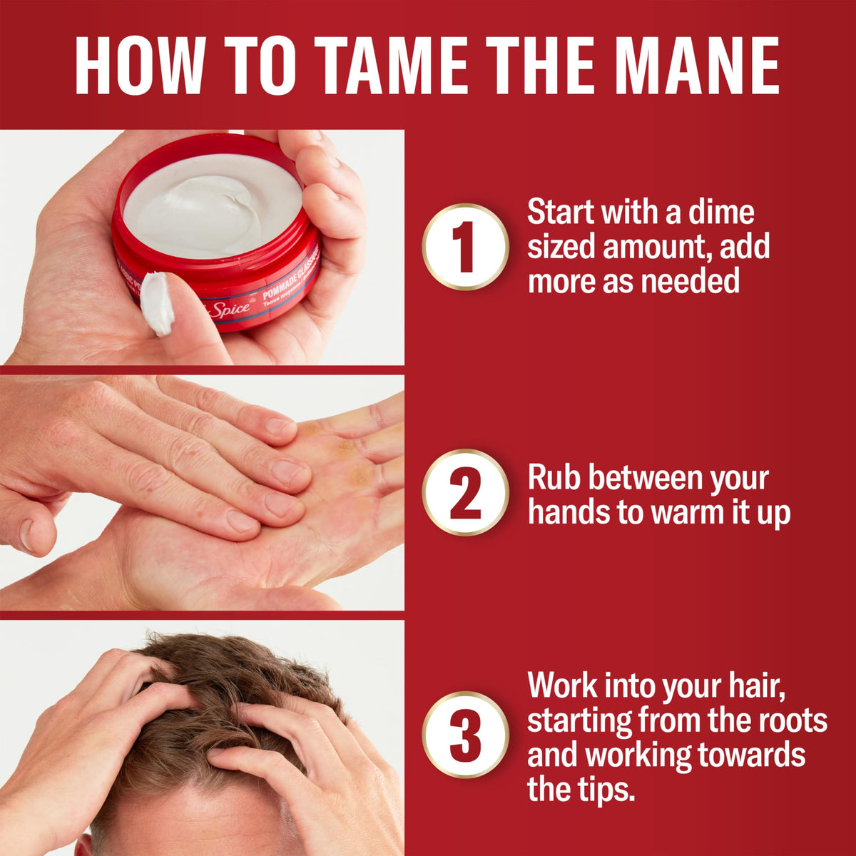 Old Spice Fiji pomade styled hair side profile demonstrating natural low-shine hold benefit