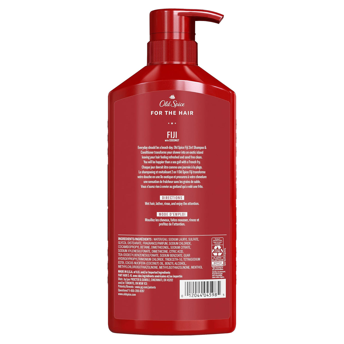 Styled hair after wash with Old Spice Fiji showing fuller, moisturized look, brand results