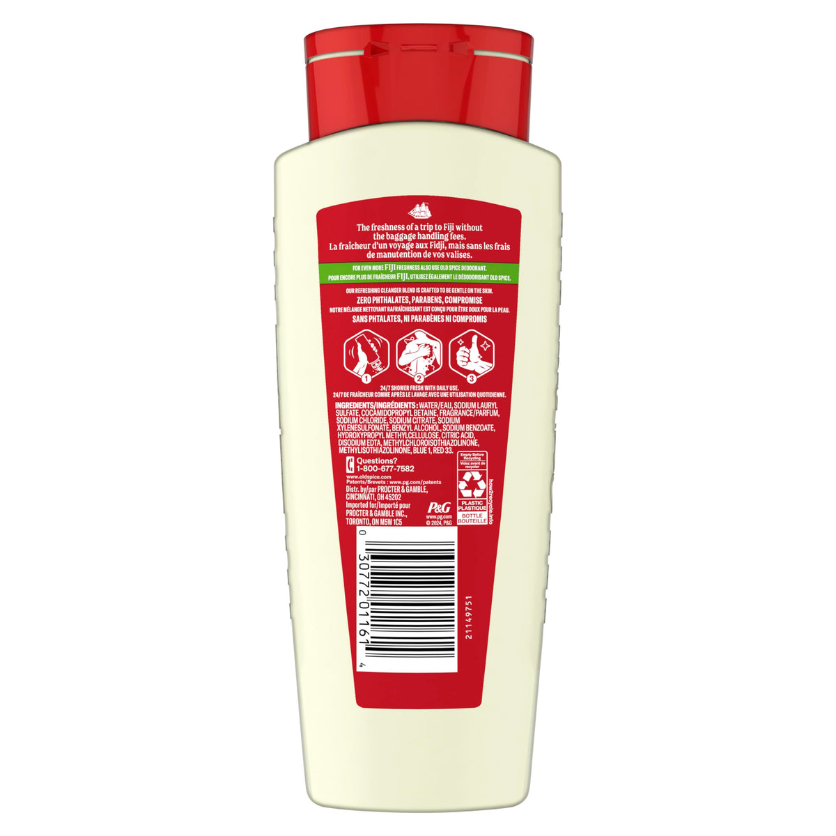 Old Spice Fiji coconut and palm visual suggesting tropical scent freshness benefit