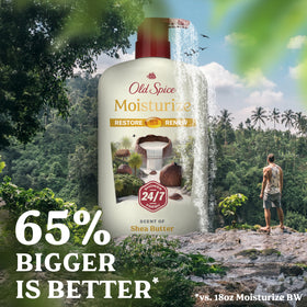 Old Spice four-pack stacked for savings and convenient storage