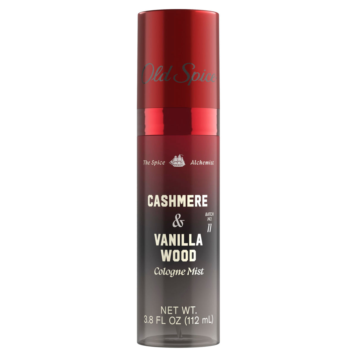 Old Spice front packaging showing cologne mist bottle and readable label benefit elegant scent