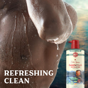 Old Spice sandalwood and aloe visual with ingredients for soothing fragrance