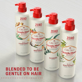 Old Spice placed on bathroom shelf showing travel-friendly 14.8 fl oz size