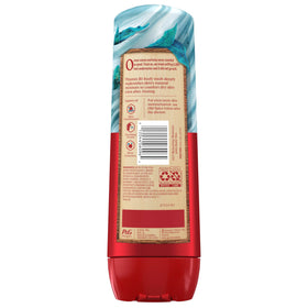 Old Spice bottle styled on shower shelf indicating routine-ready design