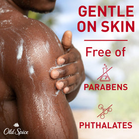 Old Spice GentleMan’s close-up texture of creamy wash highlighting moisturizing benefit