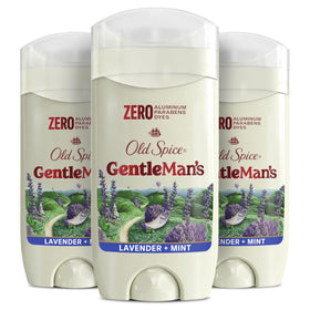 Old Spice GentleMan's front packaging showing scent and pack benefits
