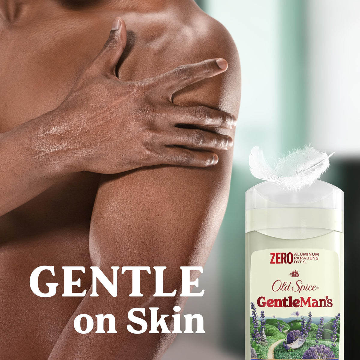 Old Spice GentleMan's held in hand to show actual product size