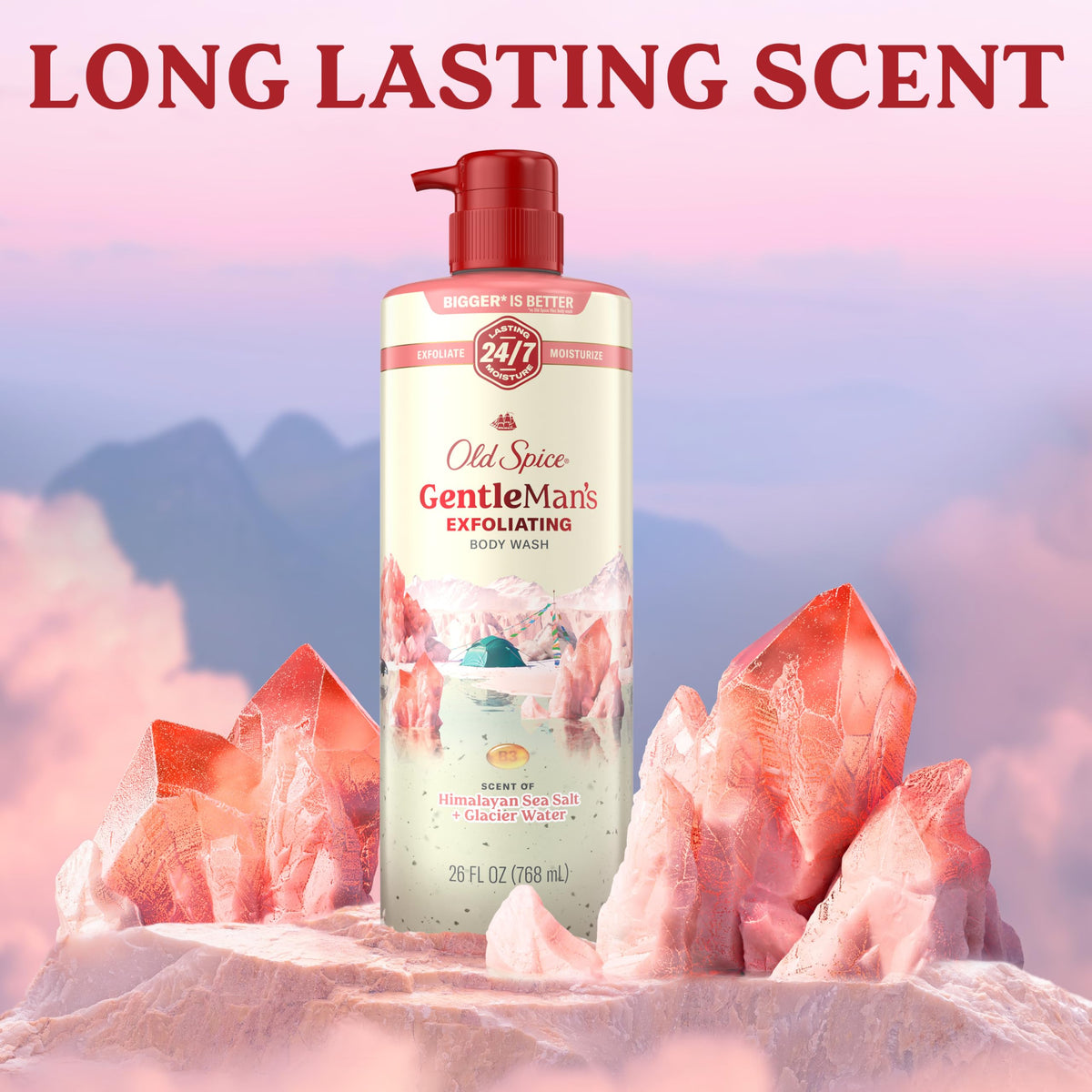 Old Spice in-shower lifestyle shot showing refreshing daily use
