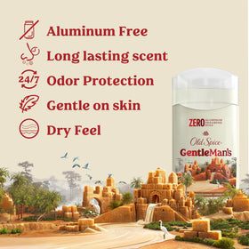 Old Spice GentleMan's stick twisted open to show product, highlights easy application