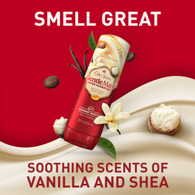 Old Spice GentleMan’s with vanilla pod and shea nuts showing scent notes and nourishing benefit