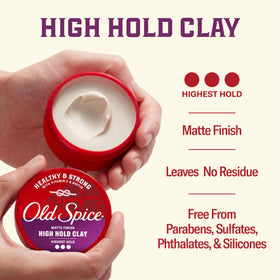 Old Spice label close-up highlighting Vitamin E and Biotin