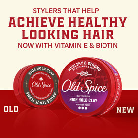 Old Spice open jar revealing matte clay texture and consistency