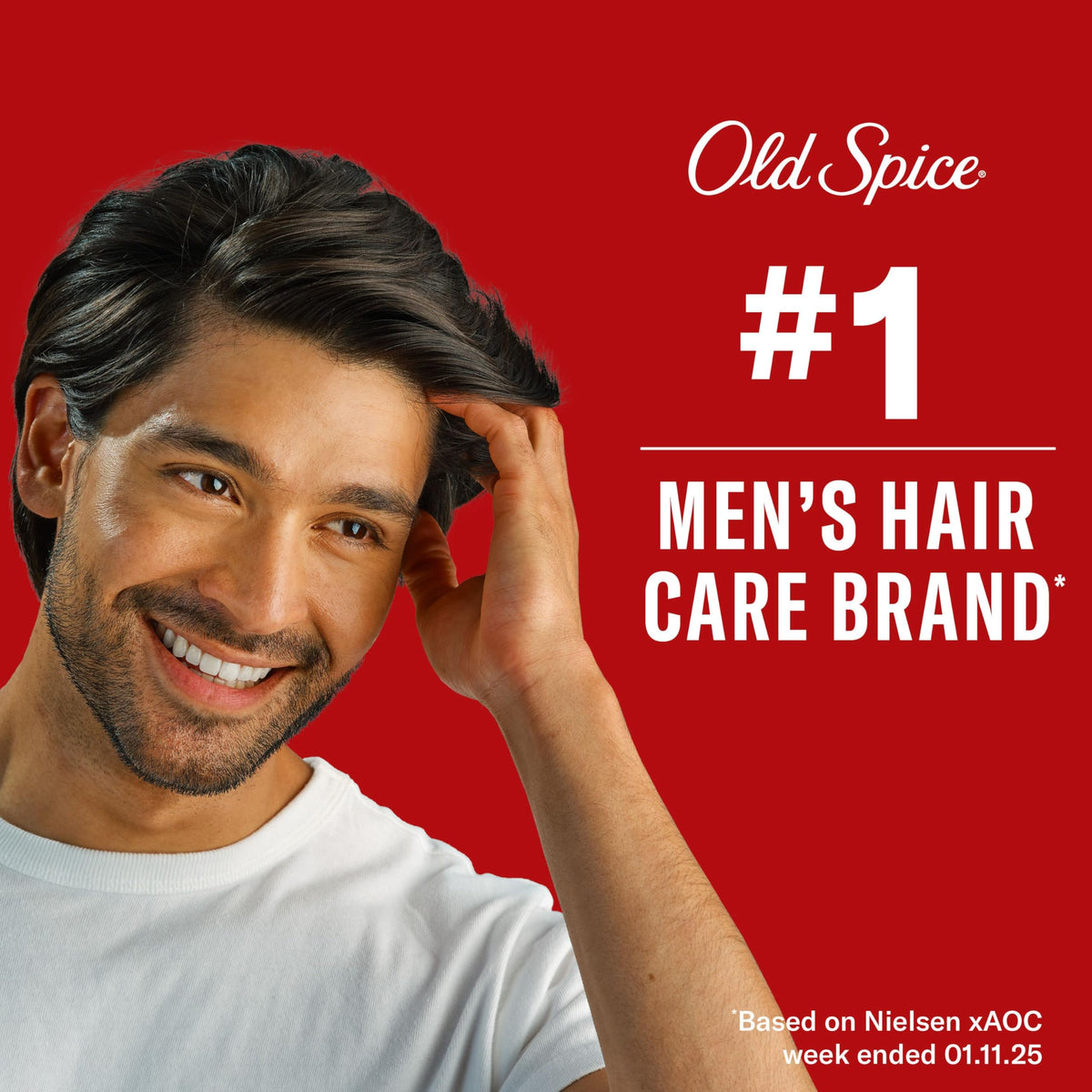 Old Spice rinsing demonstration showing easy washout benefit