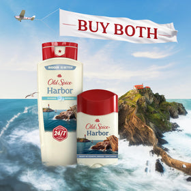 Old Spice Harbor used after workout showing sweat and odor control benefit