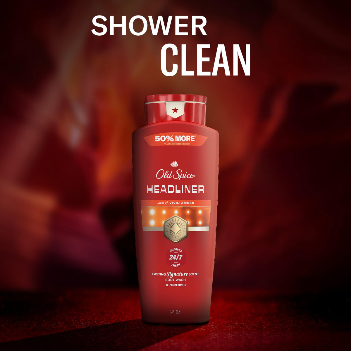 Old Spice Headliner 24 oz next to common items to show size