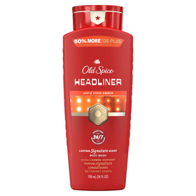 Old Spice Headliner front bottle showing bold label and scent