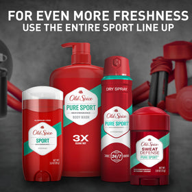 T-shirt fabric next to Old Spice stick showing reduced white marks on clothing