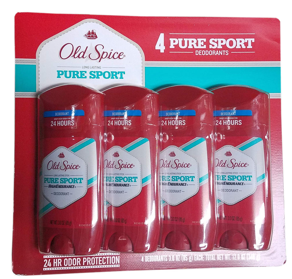 Old Spice High Endurance front packaging showing bold label and 12 ounce size for confidence
