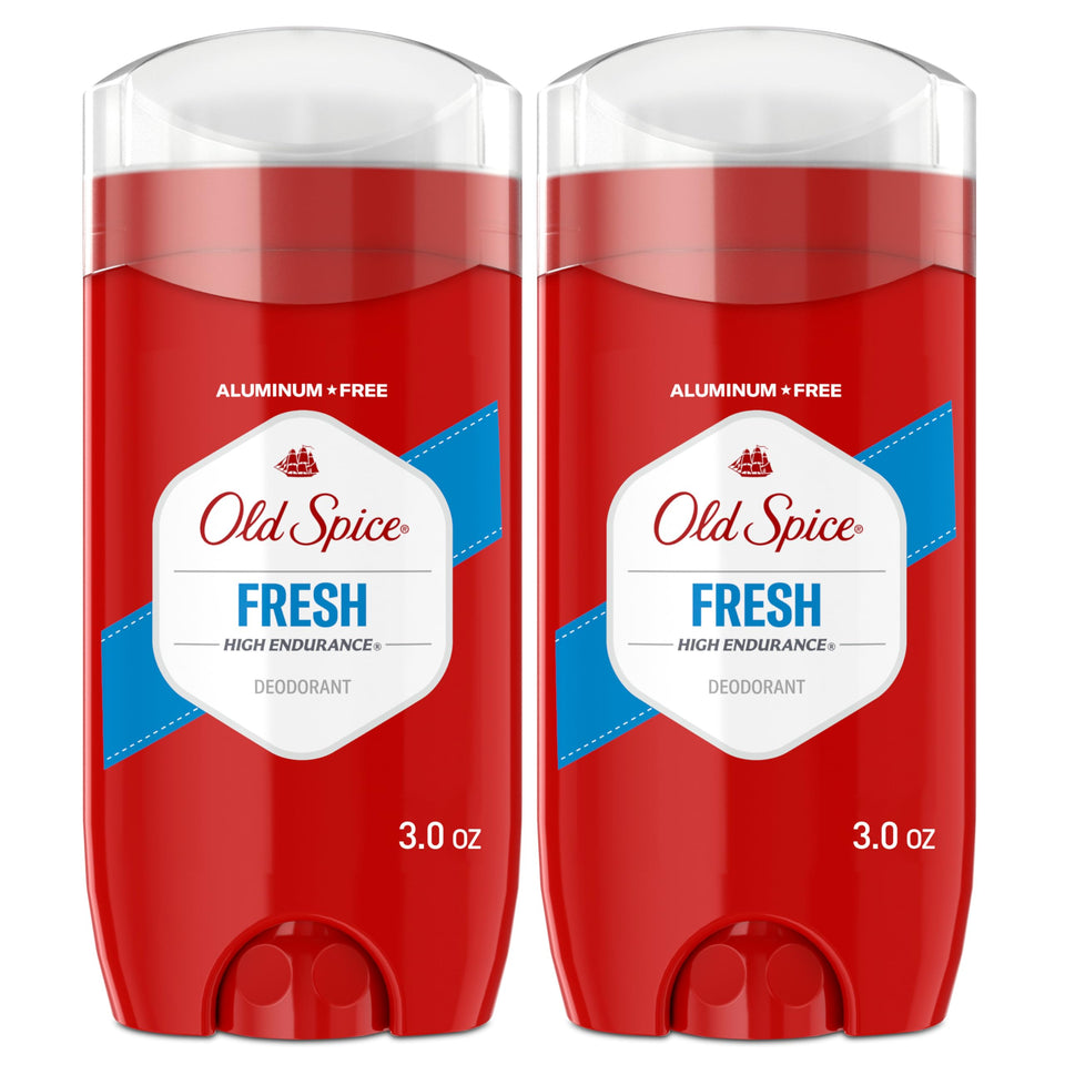 Old Spice front packaging showing brand and fresh scent benefit