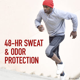 Old Spice High Endurance applying to underarm demonstrating sweat control benefit