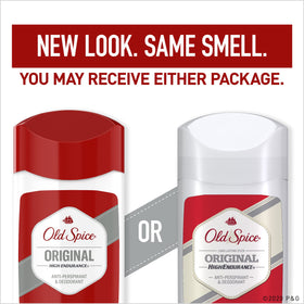 Old Spice High Endurance on bathroom shelf with grooming items showing everyday readiness