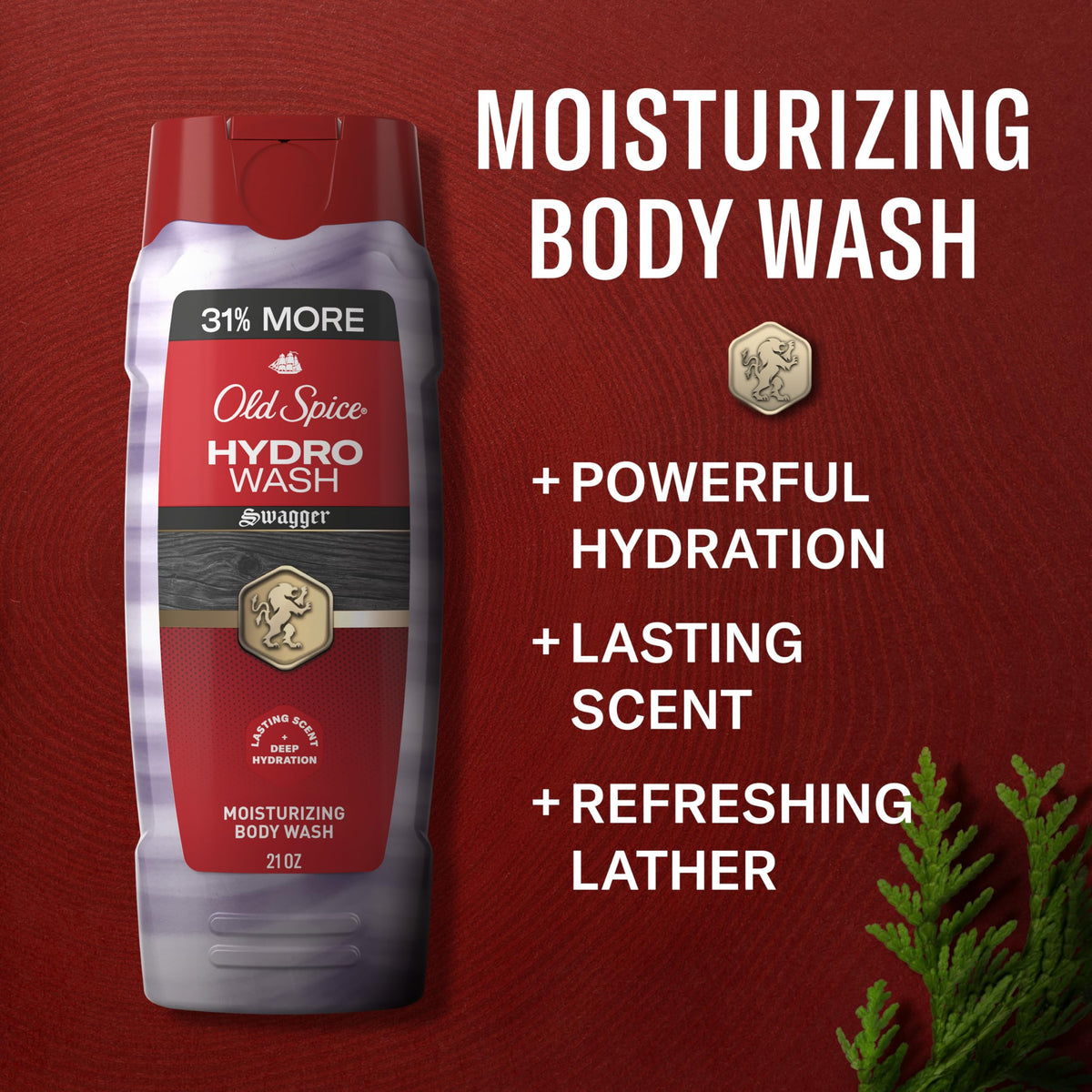 Old Spice closeup foam texture highlighting moisturizing lather benefit