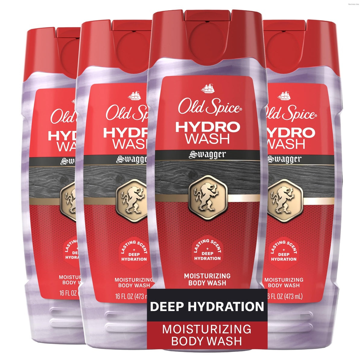 Old Spice front packaging showing Hydro Wash bottle and branding for quick identification