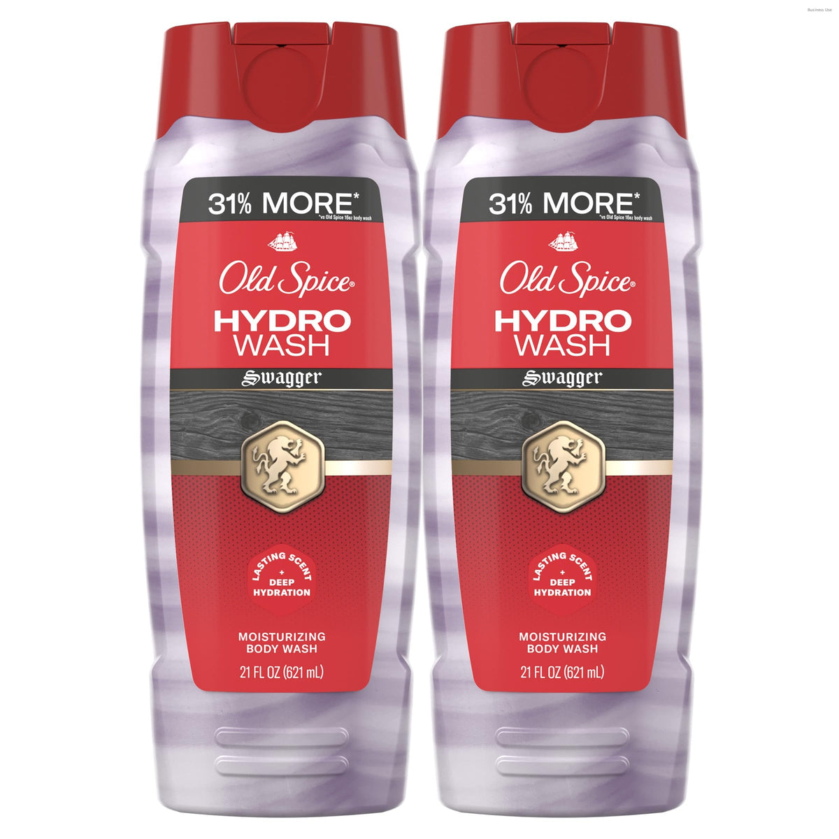 Old Spice bottle front packaging showing bold Swagger scent benefits