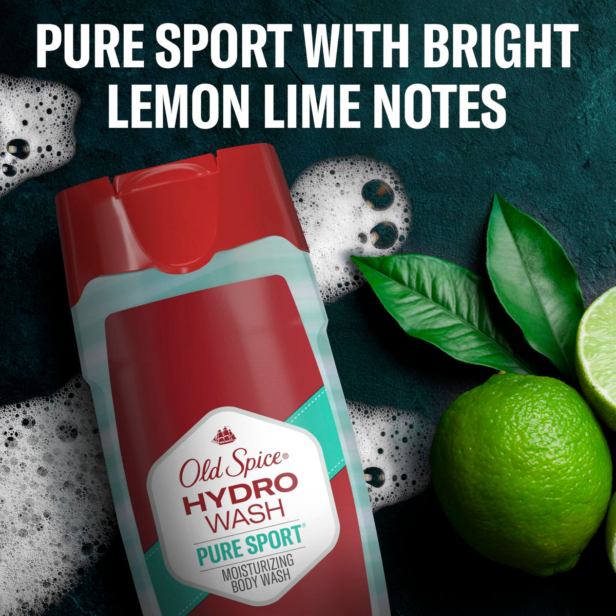 Old Spice Hydro Wash four-pack box display offering value benefit
