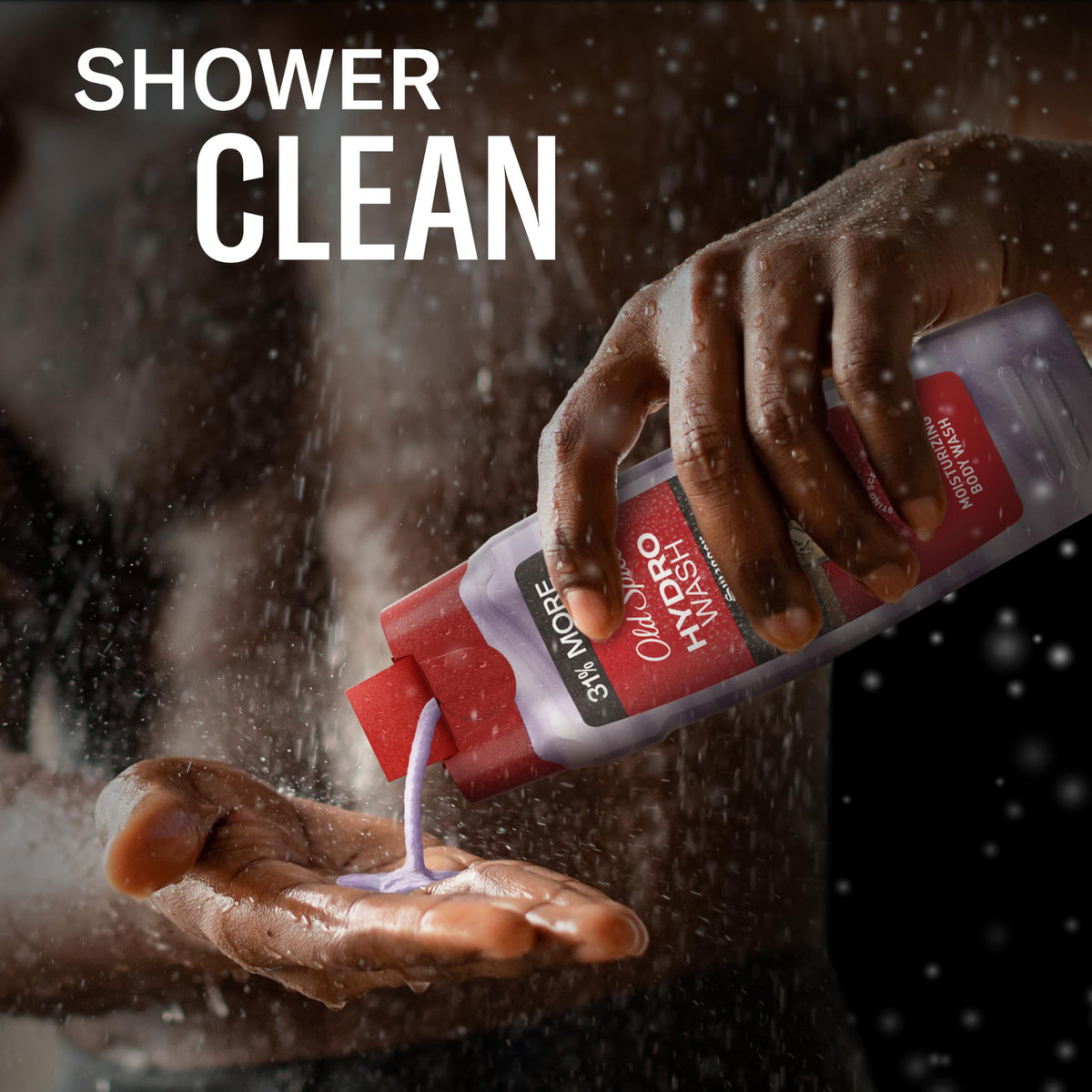 Old Spice Hydro Wash paired with deodorant demonstrating scent layering benefits