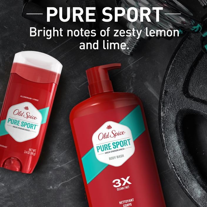 Old Spice Hydro Wash scent visual accents suggesting long-lasting freshness