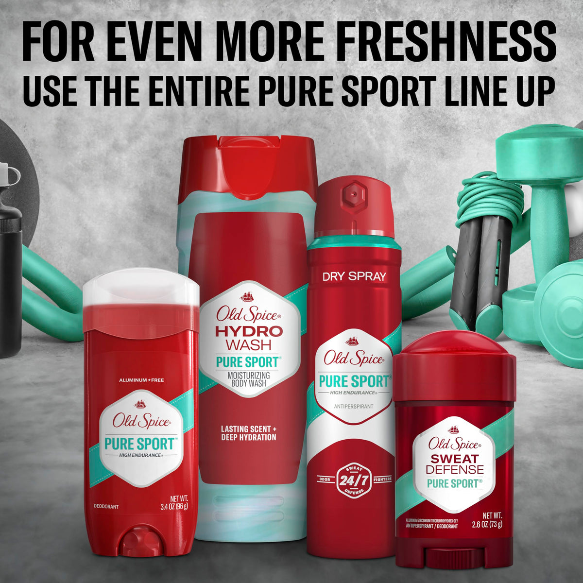 Old Spice Hydro Wash in-shower use action shot showing effective cleansing