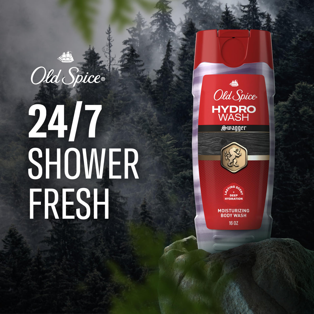 Old Spice creamy lather texture on hand showing rich hydration and smooth feel