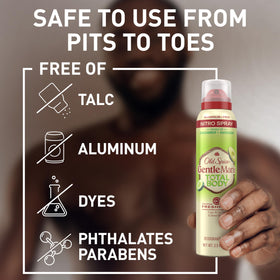 Old Spice bottle held in hand to show compact 3.5 oz travel-friendly size