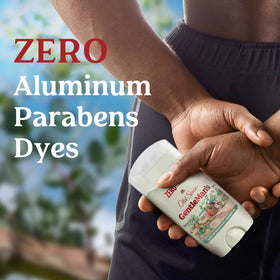 Old Spice ingredients label detail showing aluminum-free and gentle benefit