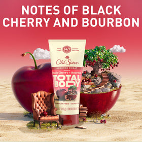 Old Spice ingredients label close-up emphasizing aluminum-free formulation