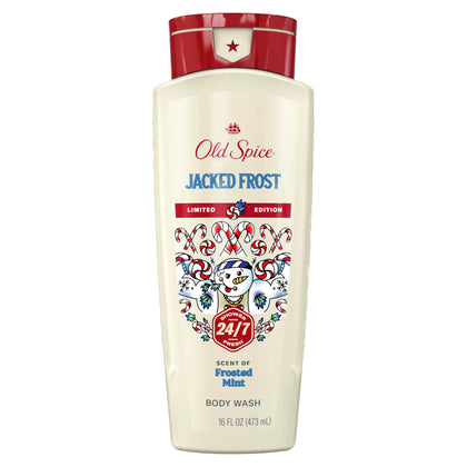 Old Spice Jacked Frost front packaging showing bold frosted mint label and festive design