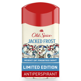 Old Spice Jacked Frost front packaging showing limited-edition design and Frosted Mint scent benefit