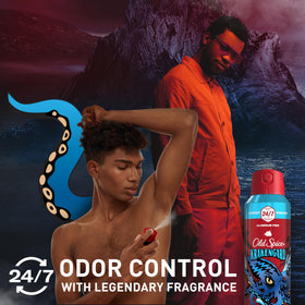 Old Spice Krakengard aerosol nozzle detail for easy quick-dry application benefit