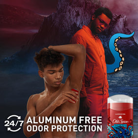 Old Spice Krakengard applied on forearm showing clear application benefit