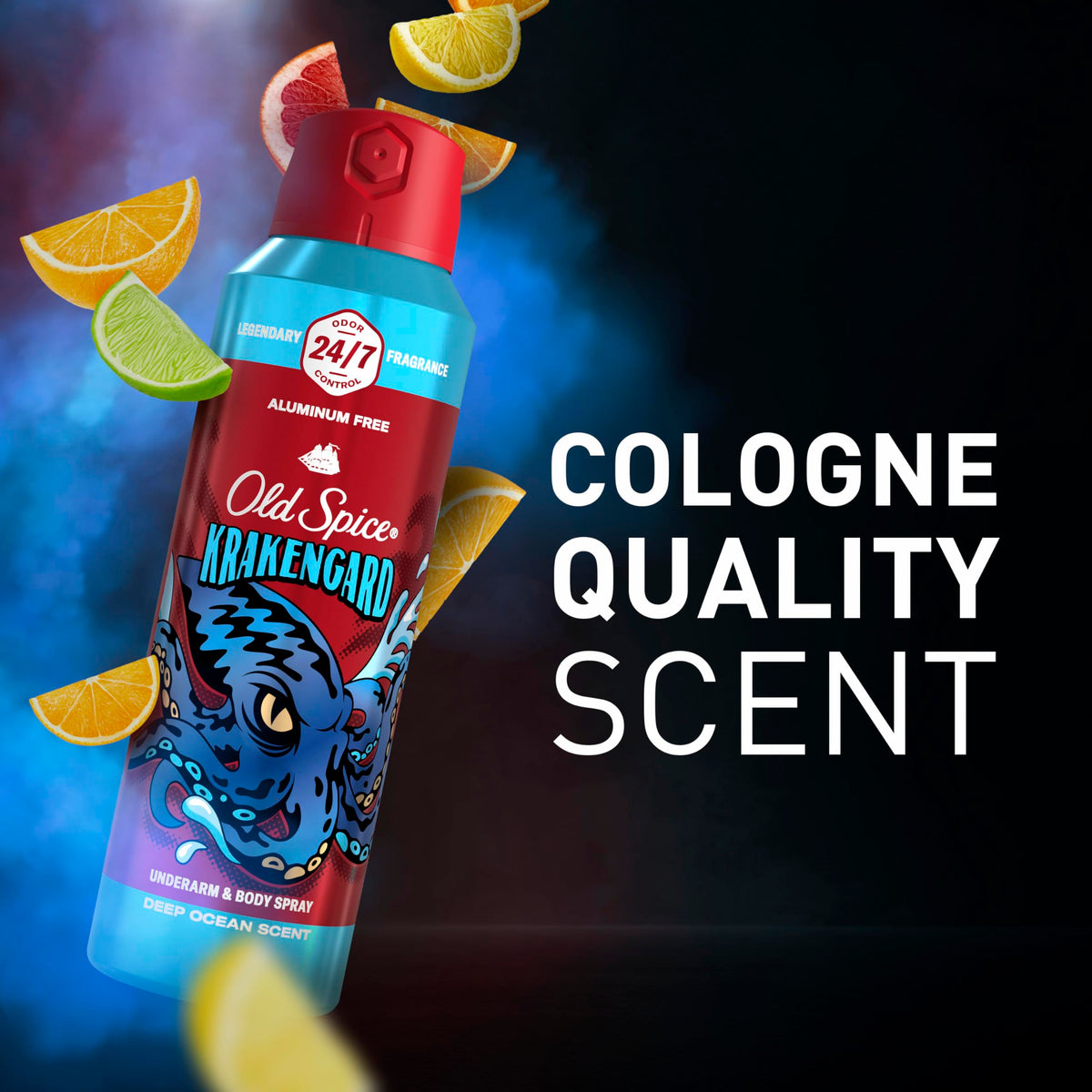 Old Spice Krakengard tucked in a gym bag signaling portable post-workout freshness