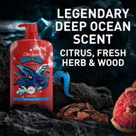 Old Spice Krakengard ingredient representation with citrus and wood notes visible