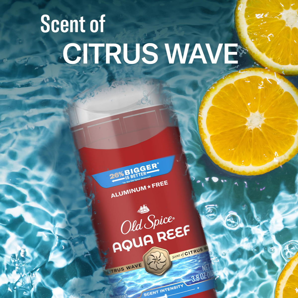 Old Spice label close-up showing ingredients and transparency benefit