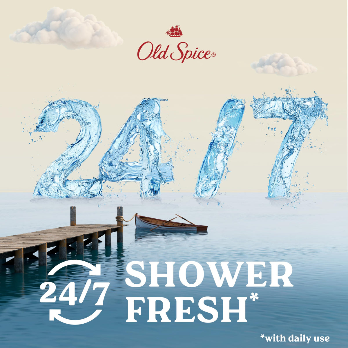 Old Spice creamy lather texture demonstrating gentle cleansing benefit