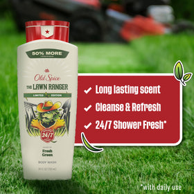 Old Spice Lawn Ranger bottle side profile highlighting shape and branding