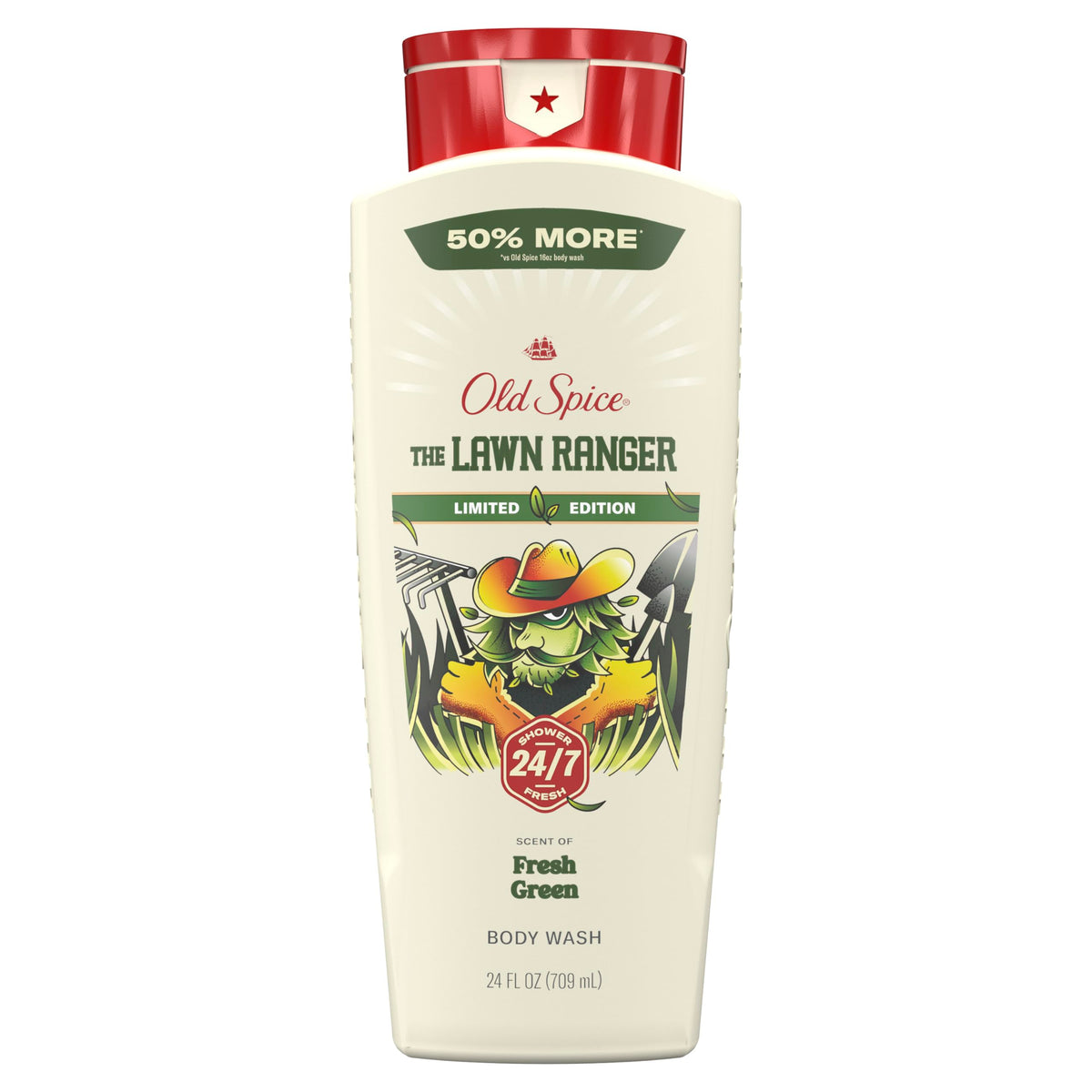Old Spice Lawn Ranger front label showing scent and size for clear choice